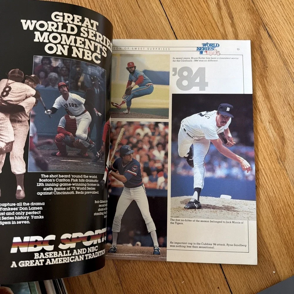 1984 Baseball World Series Program Featuring the Detroit Tigers & the KC Royals